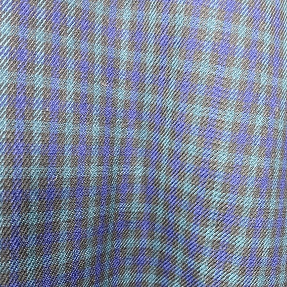Sandro Blue Rosale Windowpane Check Woven Coat Sz 6 - Picture 16 of 16